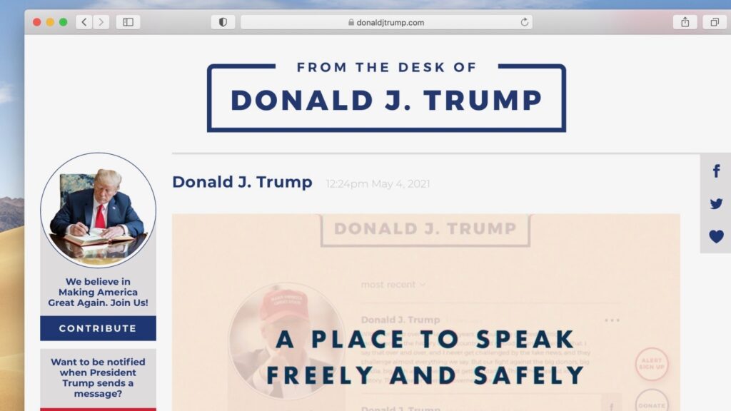 Screenshot - From The Desk of Donald Trump