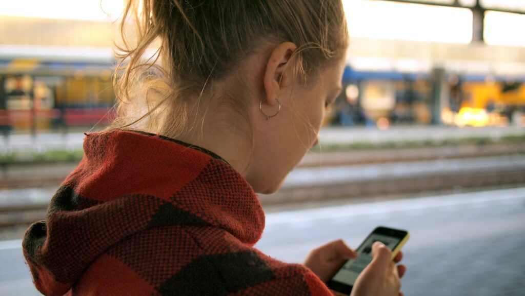 Young woman on cell phone