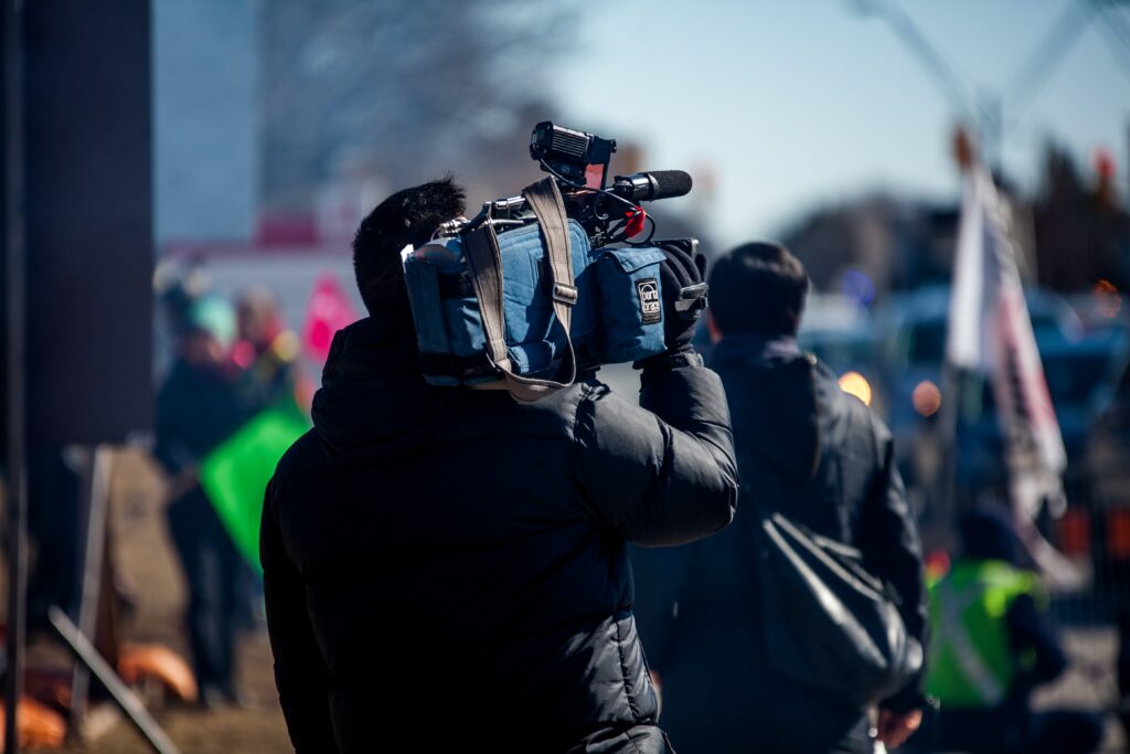 Man with video camera